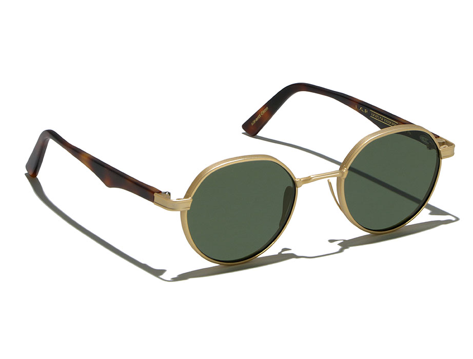 l-g-r-meknes-sonnenbrille-gold-matt-havana-maculato-39-flat-green-g15 image 2