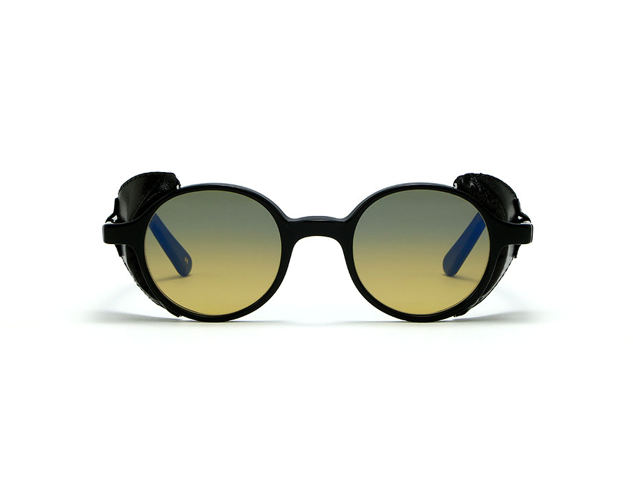 l-g-r-reunion-flap-sonnenbrille-black-black-leather-gelb-verlauf image 2