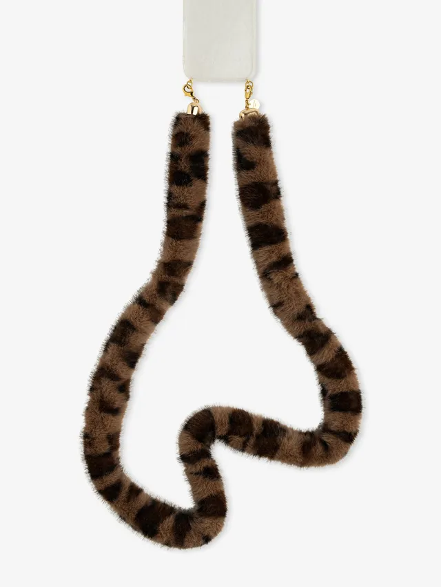 cheeky-chain-munich-crossbody-strap-fluffy-leo-flauschige-handykette image 1