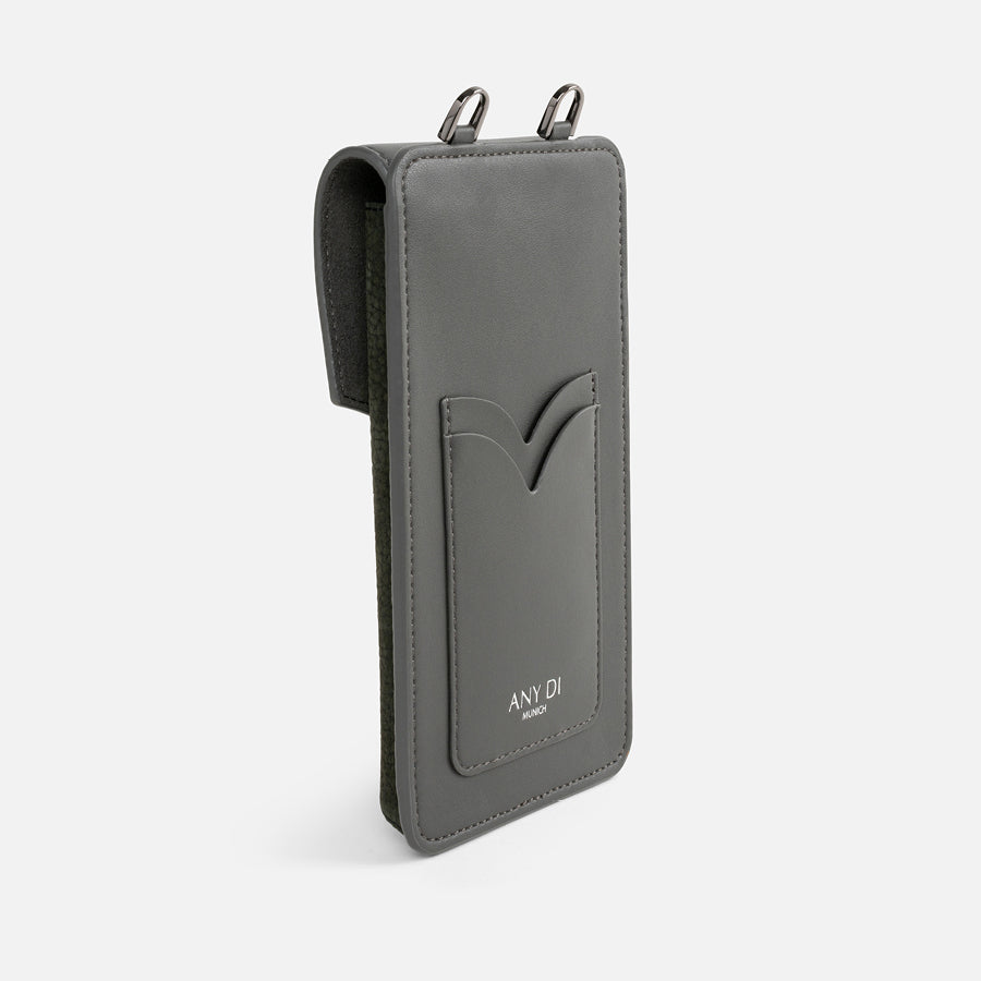 any-di-phone-pouch-khaki-grey-handytasche-nubuckleder-mit-kartenfach image 3