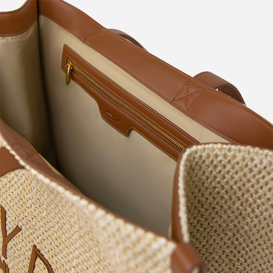 any-di-beach-bag-straw-cognac-sommer-strandtasche image 4