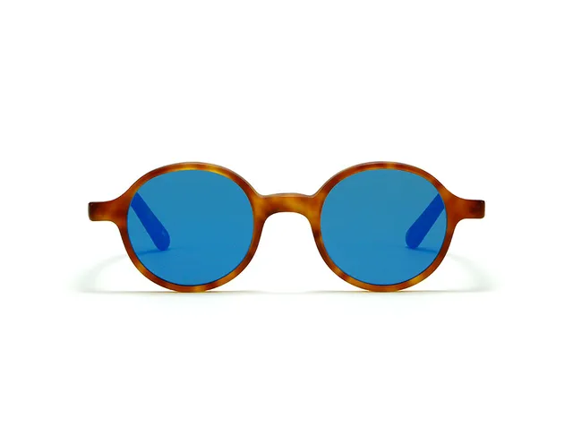 l-g-r-reunion-sonnenbrille-havana-chiaro-matt-02-flat-blue-mirror-46 image 1