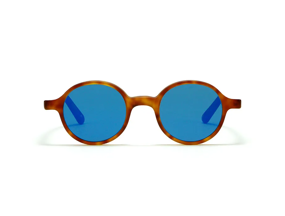 l-g-r-reunion-sonnenbrille-havana-chiaro-matt-02-flat-blue-mirror-46 image 1
