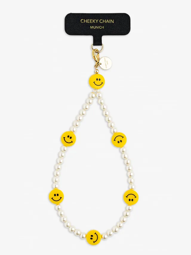 cheeky-chain-munich-handyanh-nger-smiley-perlen-handy-charm image 1