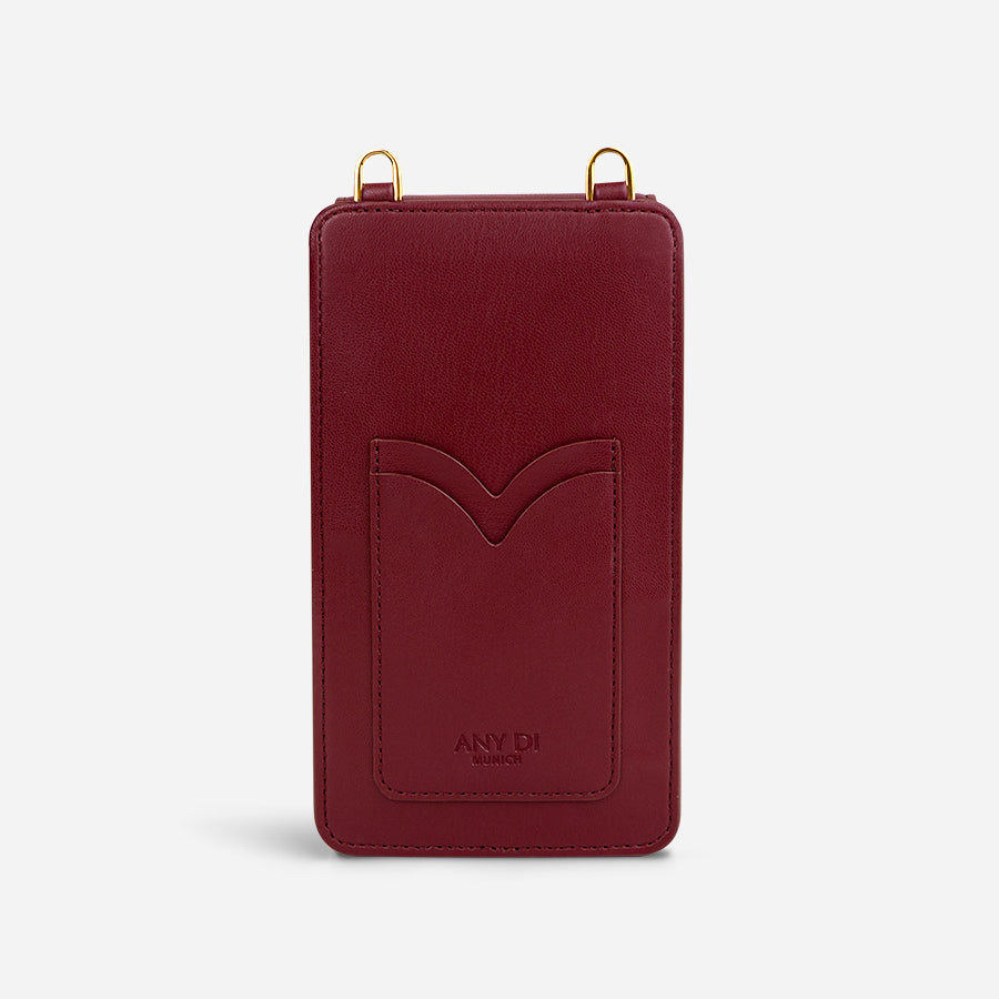 any-di-phone-pouch-handytasche-merlot-wildleder-gold-hardware image 2