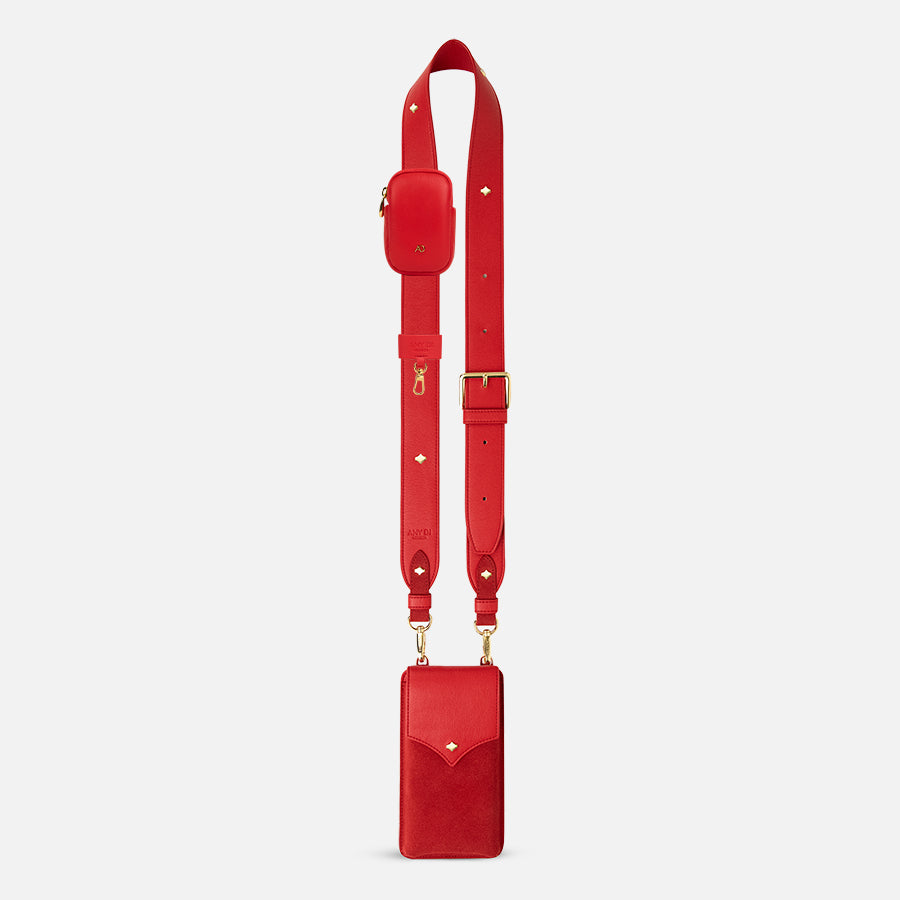 any-di-color-strap-set-leather-red-4-teilig-handsfree image 1