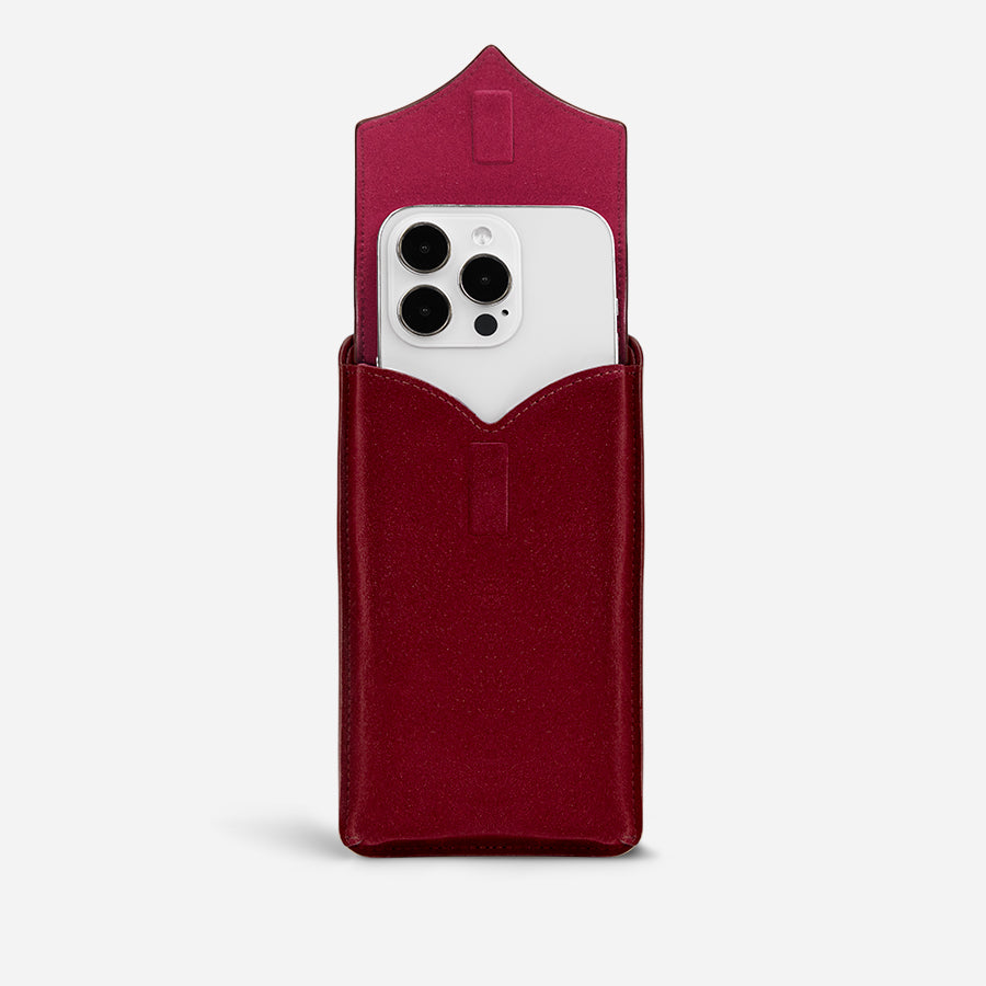 any-di-phone-pouch-handytasche-merlot-wildleder-gold-hardware image 3