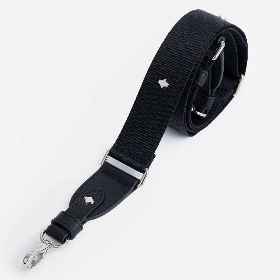 any-di-phonestrap-nylongurt-black-silver-handykette image 1