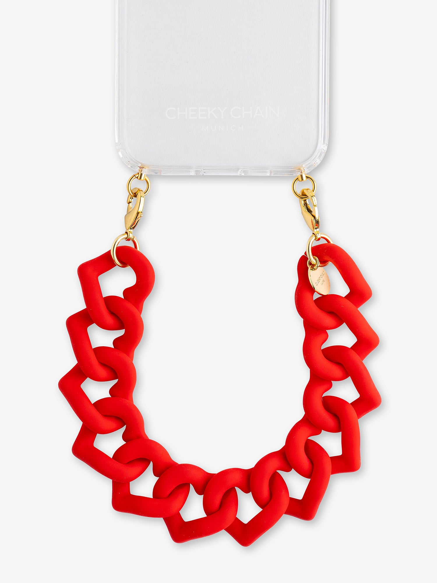 cheeky-chain-munich-handle-chunky-heart-kurze-statement-handykette image 1