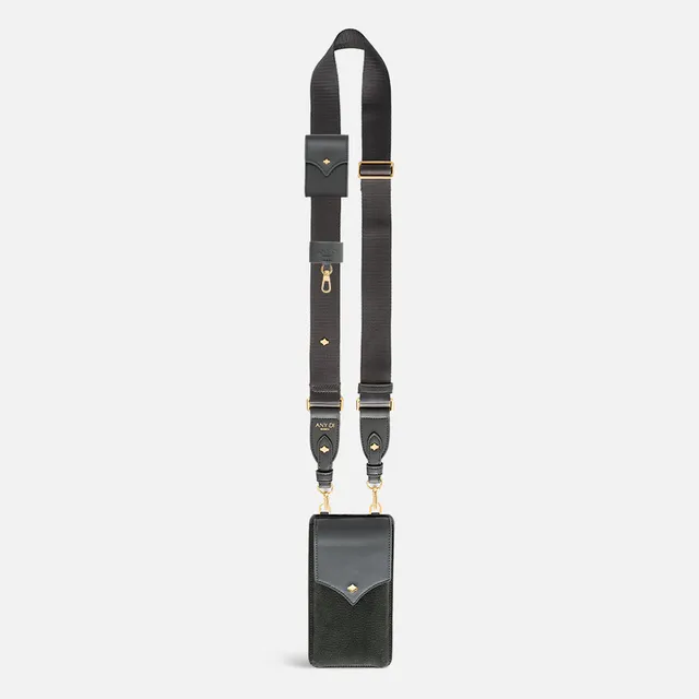 any-di-color-strap-set-nylon-khaki-phone-pouch-set image 1
