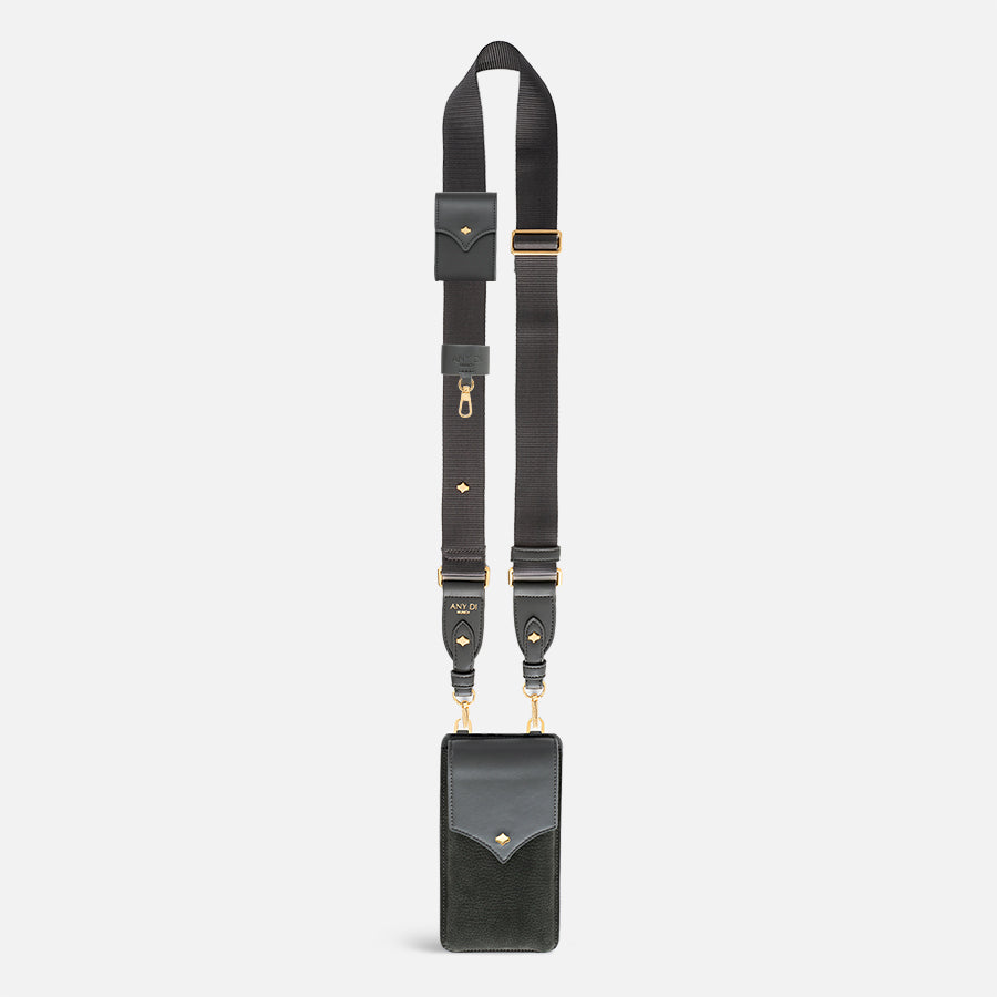 any-di-color-strap-set-nylon-khaki-phone-pouch-set image 1