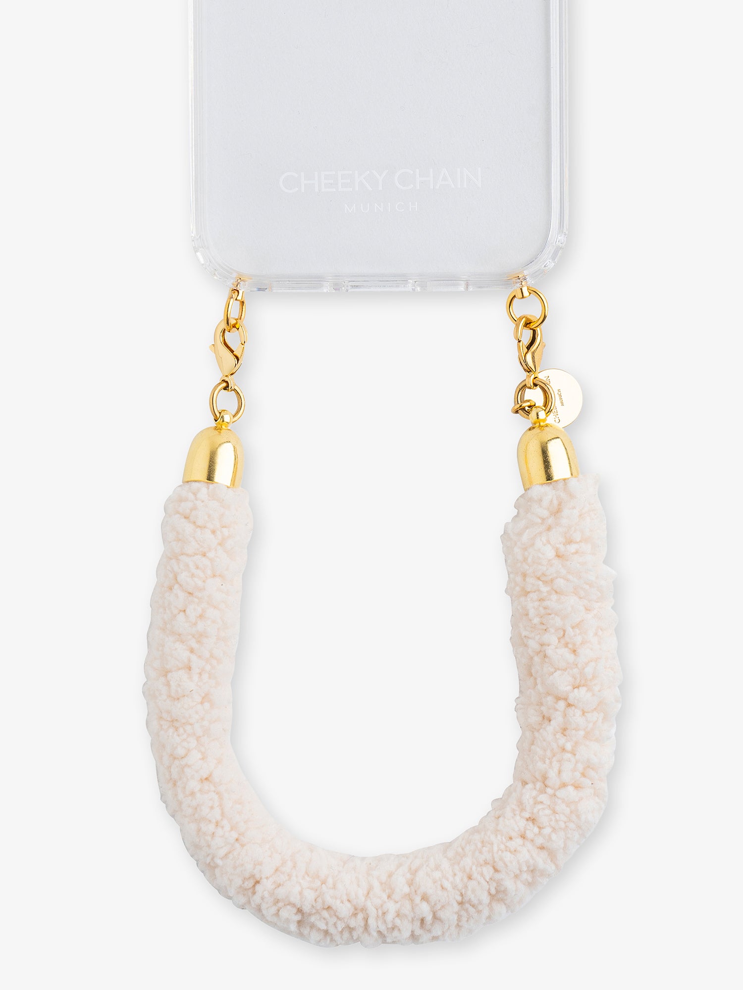 cheeky-chain-munich-handle-teddy-kurze-handykette-textil image 1
