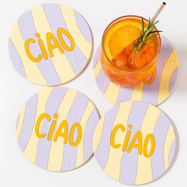 premium-untersetzer-4er-set-ciao-10-5-cm-rutschfest-hitzebest-ndig image 1