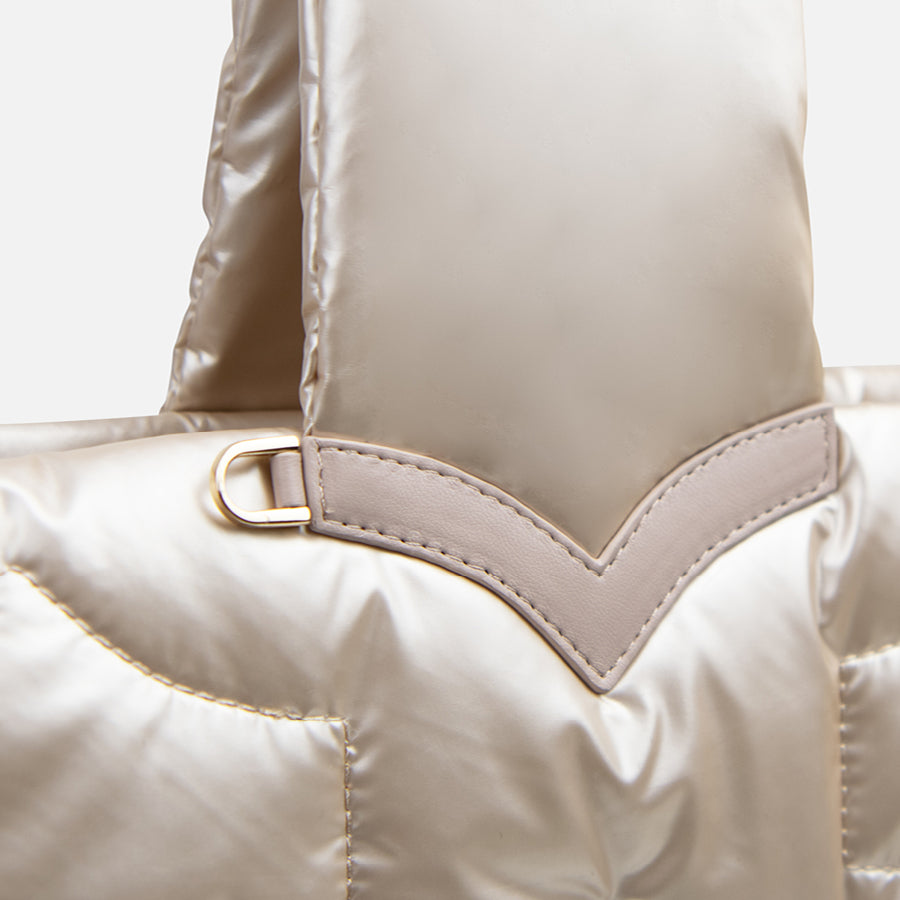 any-di-puffer-bag-champagne-vegane-weekender image 7