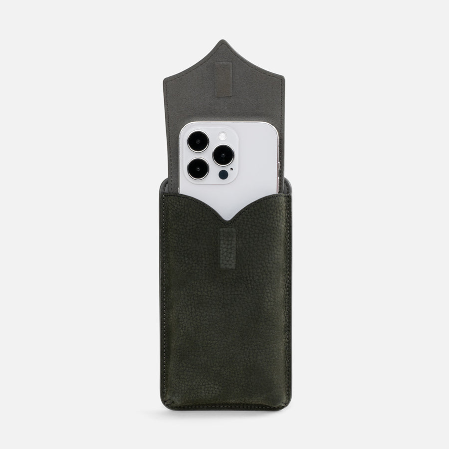 any-di-phone-pouch-khaki-grey-handytasche-nubuckleder-mit-kartenfach image 4