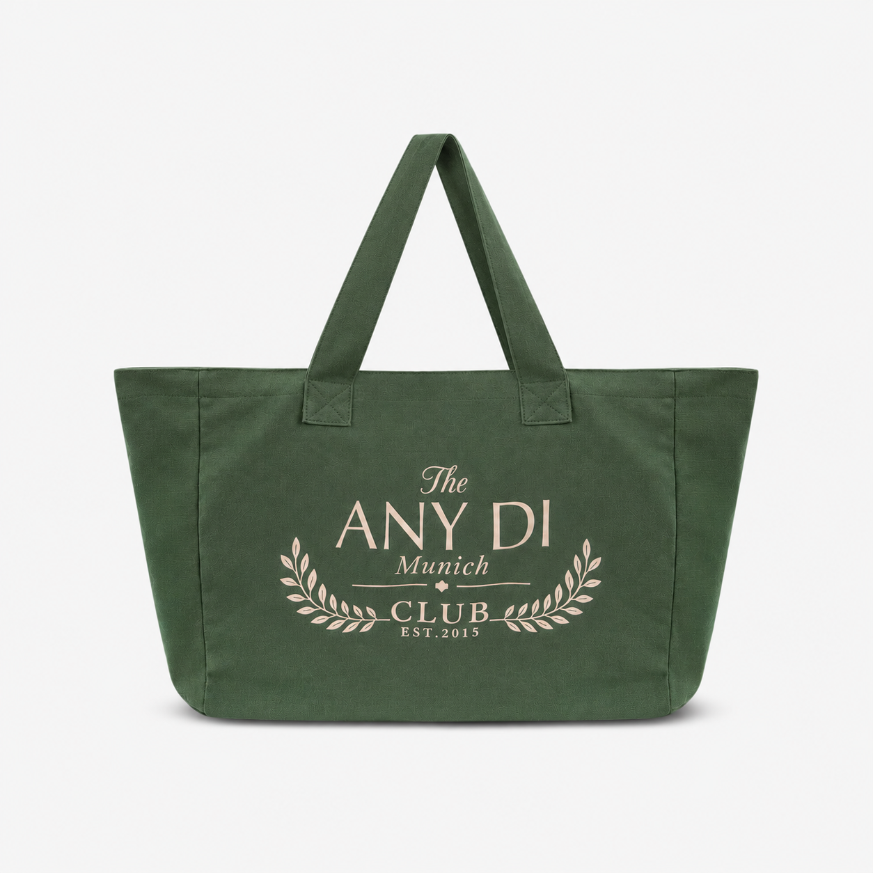 any-di-canvas-bag-shopper-alltagstasche-khaki-mit-club-print image 1