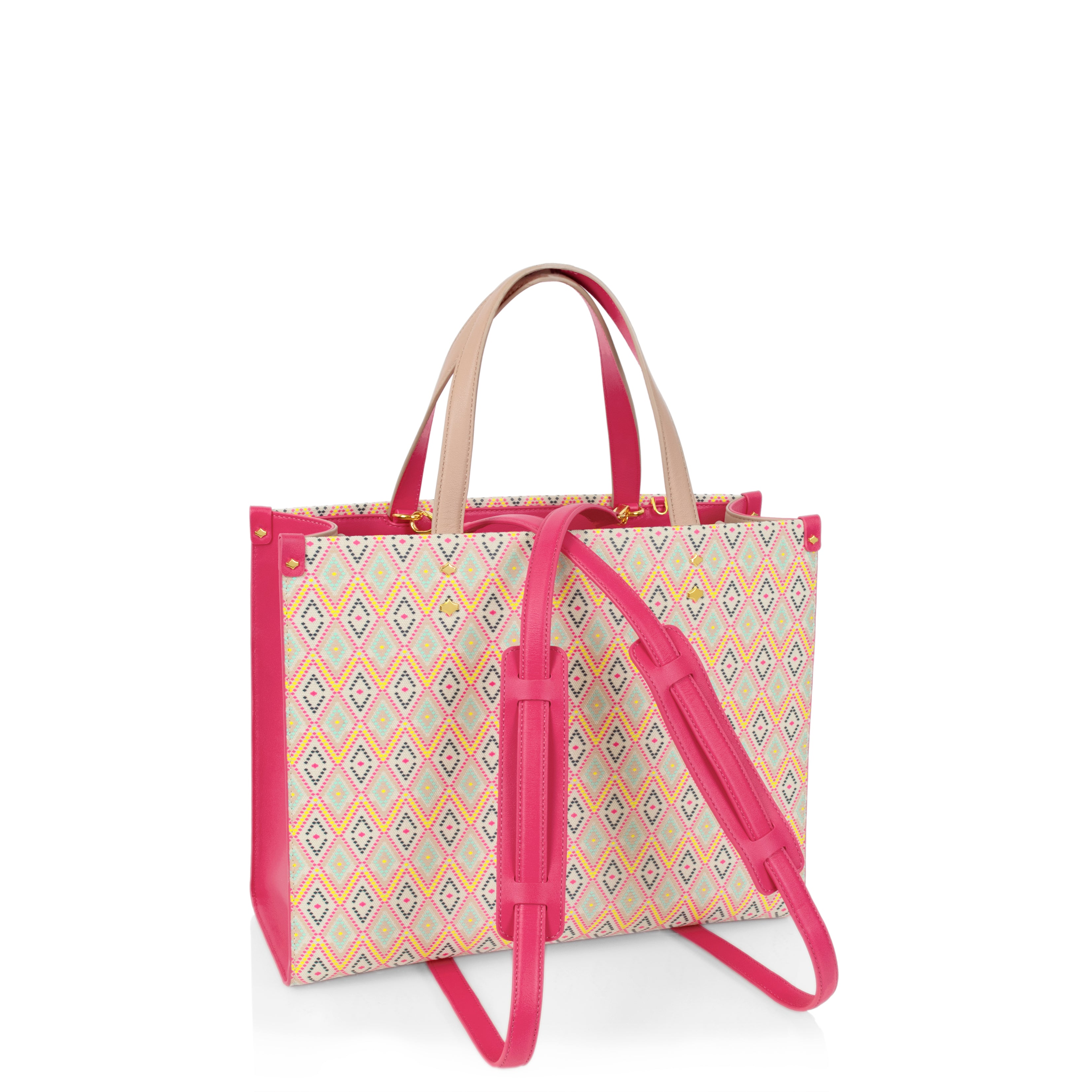 any-di-tote-bag-m-diamond-face-pink-shopper image 2