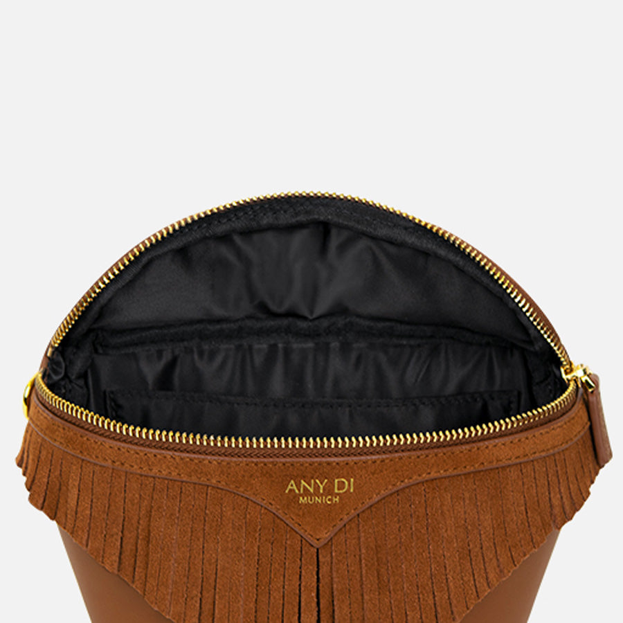 any-di-fanny-pack-fringes-cognac-bauchtasche-mit-veloursfransen image 6