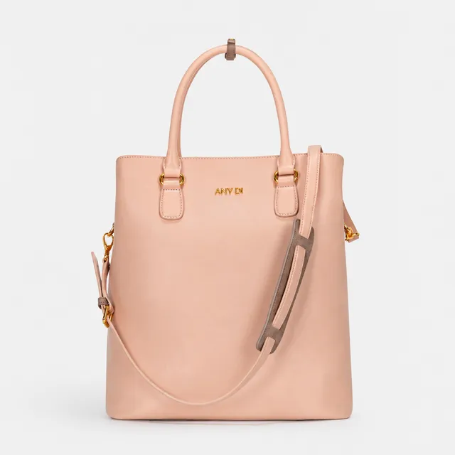 any-di-bag-l-handtasche-apricot-leder-a4-laptop image 1