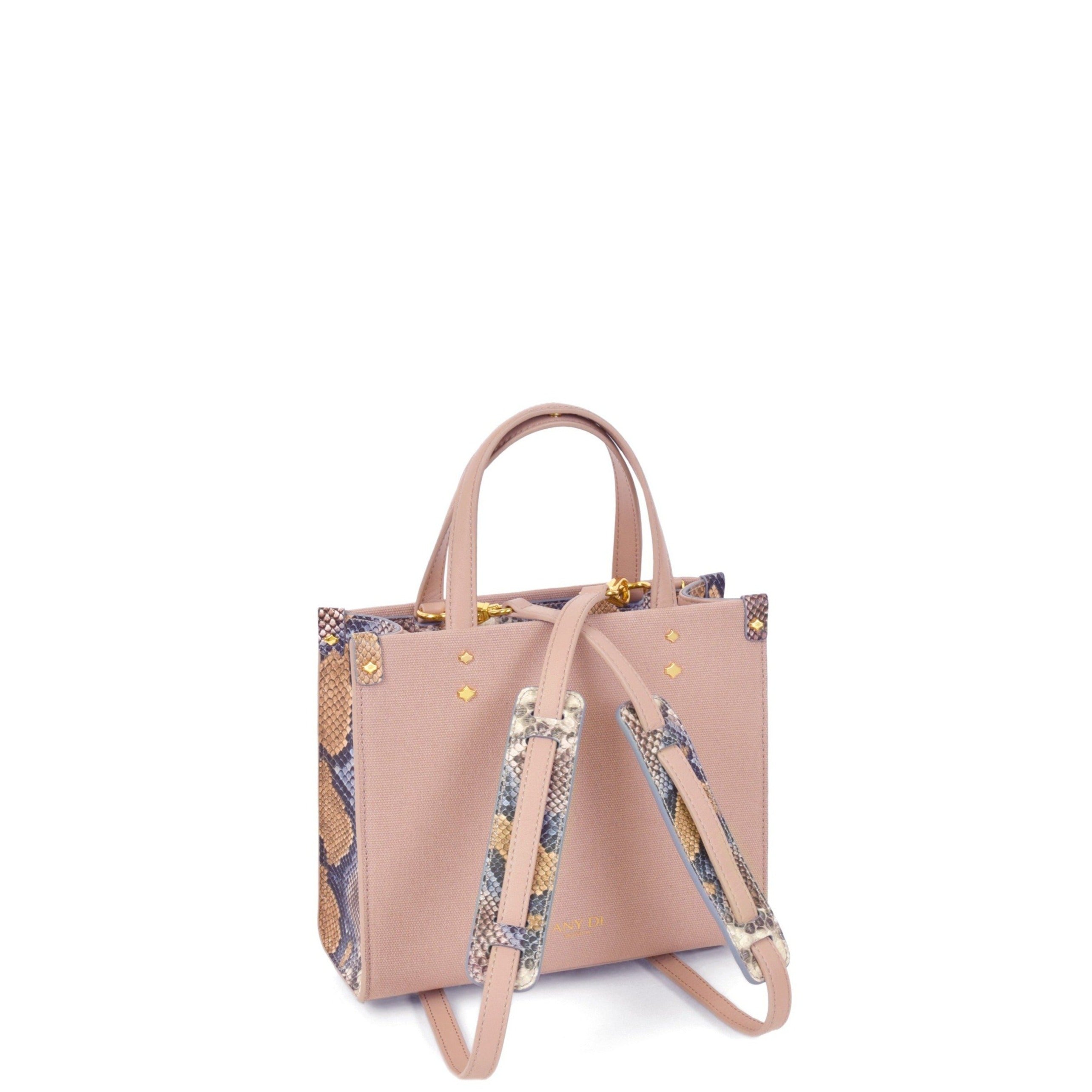 any-di-tote-bag-xm-canvas-rosa-mini-tote-snakeskin image 2