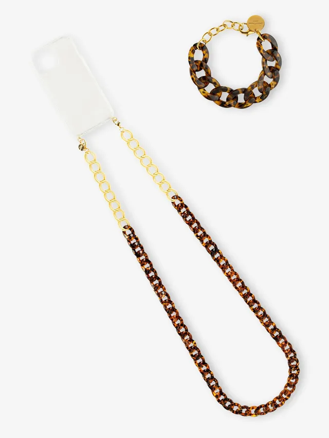 cheeky-chain-munich-set-frida-amber-crystal-clear-case-crossbody-kette-armband image 1