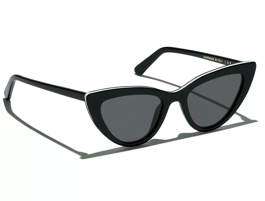 l-g-r-orchid-skin-sonnenbrille-black-white-leather-flat-grey image 1