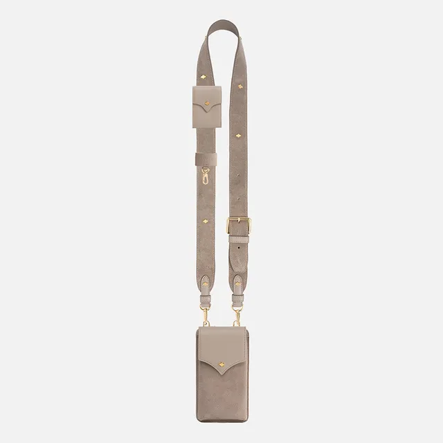 any-di-color-strap-set-leather-taupe-phone-pouch-mit-strap image 1