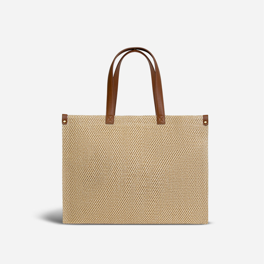 any-di-beach-bag-straw-cognac-sommer-strandtasche image 2