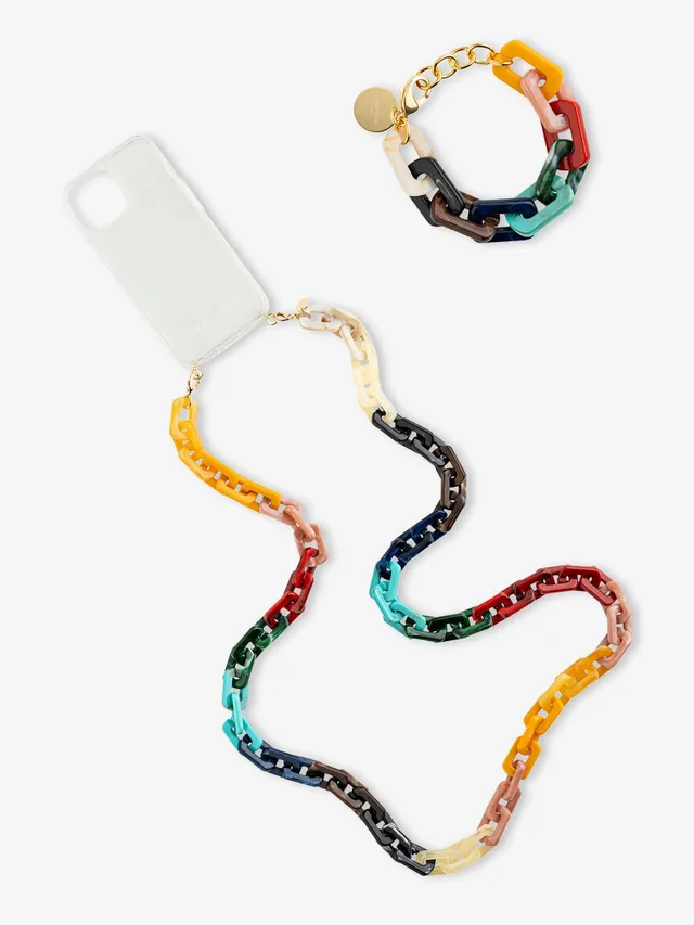 cheeky-chain-munich-set-holly-crossbody-handykette-crystal-clear-case-armband image 1