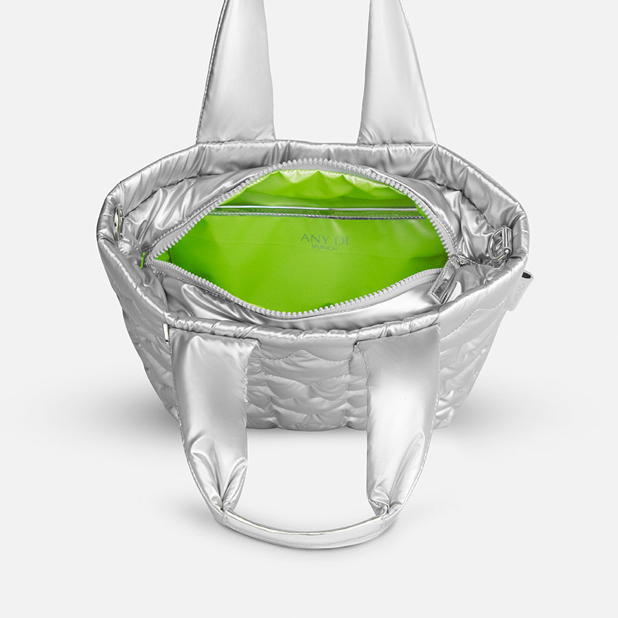 any-di-mini-puffer-bag-silber-vegane-handytasche image 3