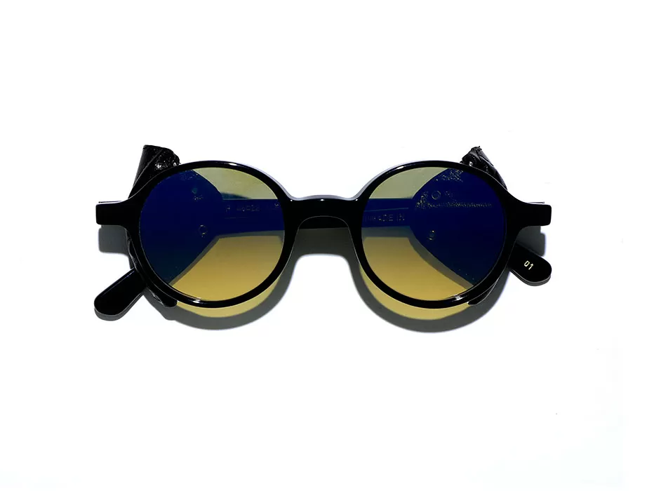 l-g-r-reunion-flap-sonnenbrille-black-black-leather-gelb-verlauf image 3