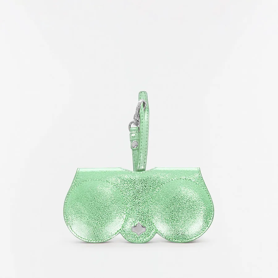 any-di-suncover-green-metallic-brillenetui-aus-leder-mit-mikrofaser-schutz image 1