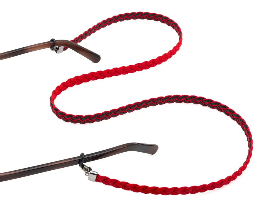 l-g-r-brillenkette-leder-schwarz-rot image 1