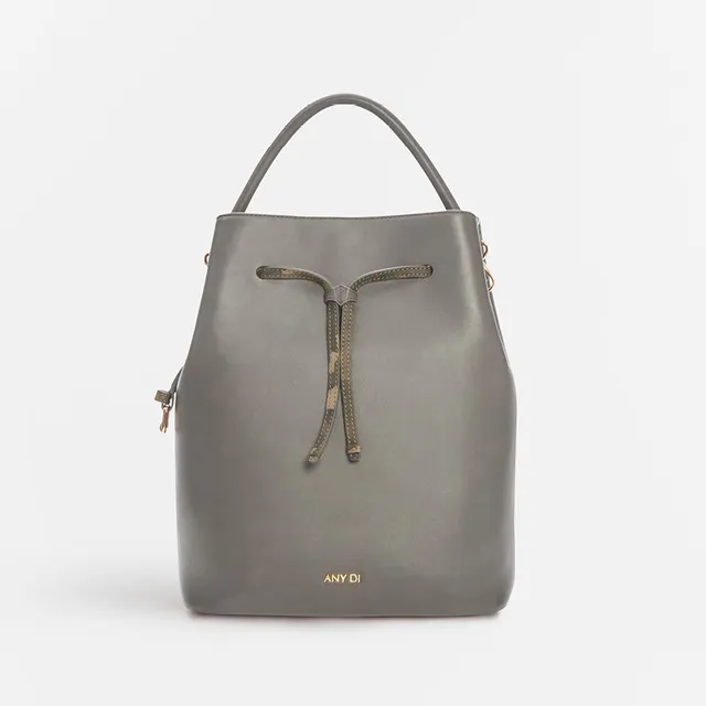 any-di-bucket-bag-khaki-beuteltasche-aus-rindsleder image 1
