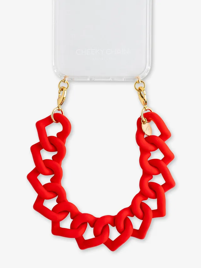 cheeky-chain-munich-handle-chunky-heart-kurze-statement-handykette image 1