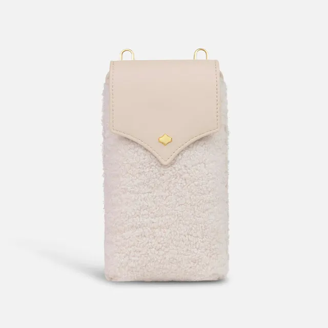 any-di-phone-pouch-shearling-handytasche-aus-textil-und-vegan-leder image 1