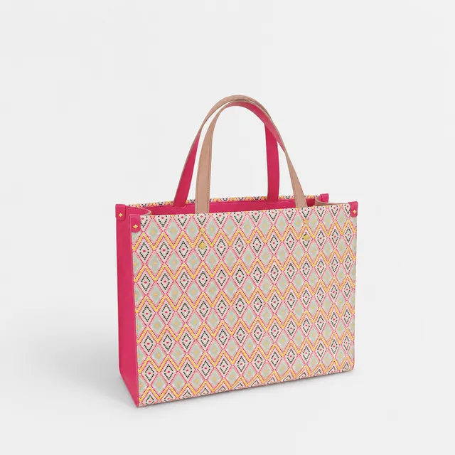 any-di-tote-bag-m-diamond-face-pink-shopper image 1