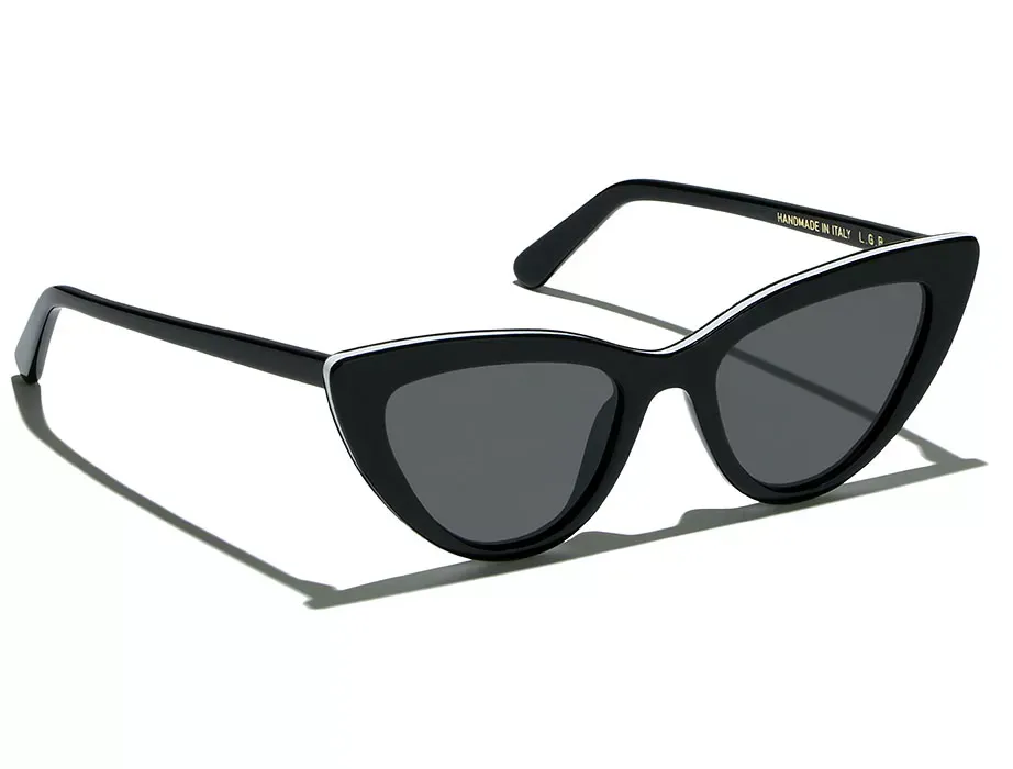 l-g-r-orchid-skin-sonnenbrille-black-white-leather-flat-grey image 1