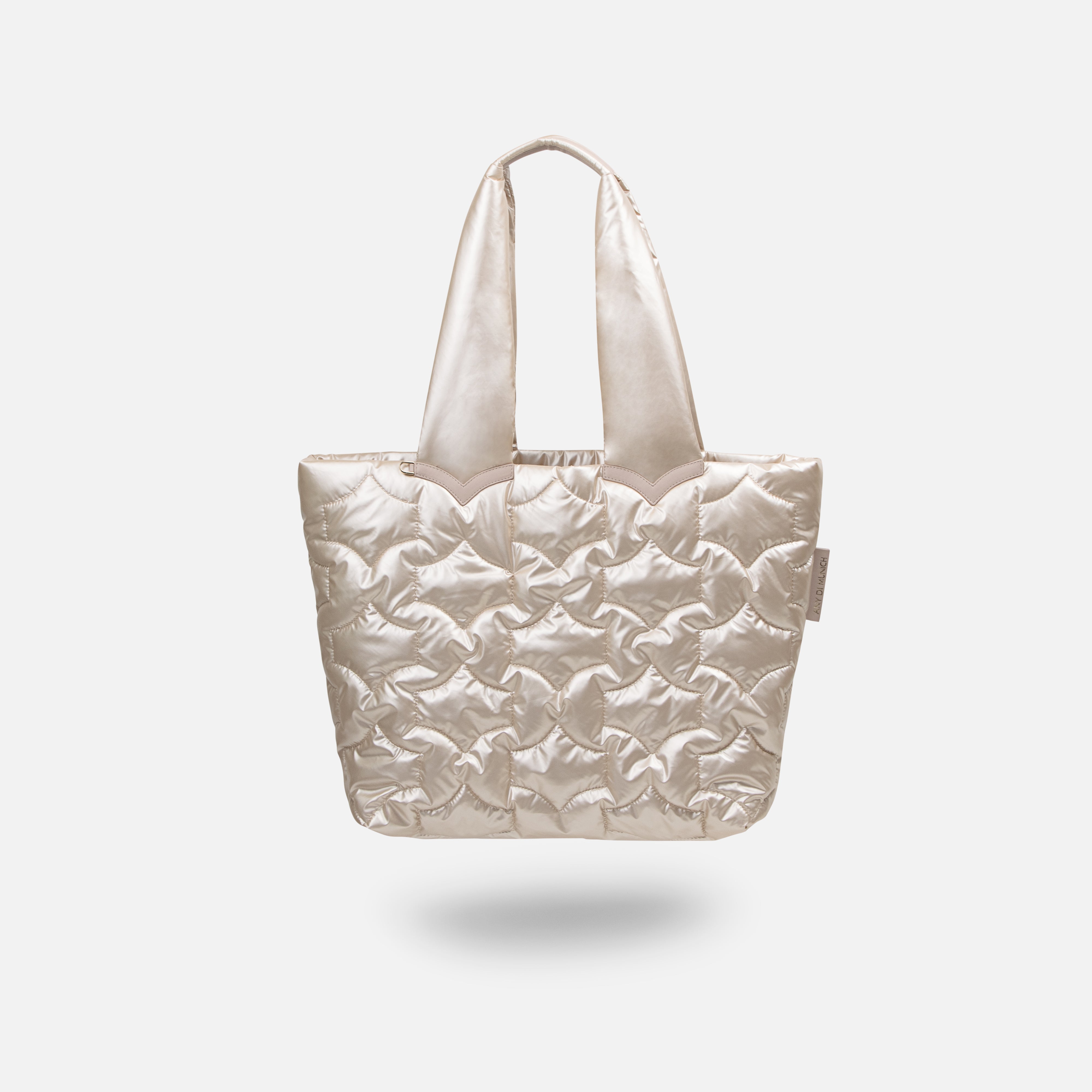 any-di-puffer-bag-champagne-vegane-weekender image 1