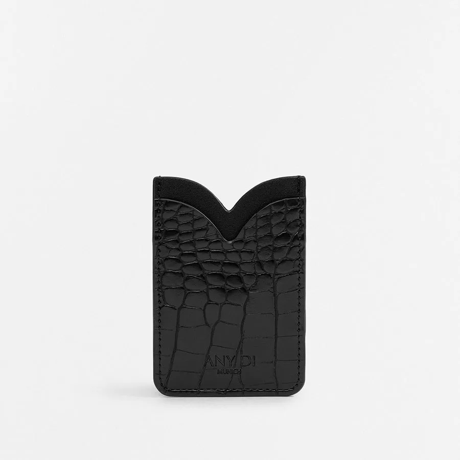 any-di-card-pocket-kartenetui-krokodilimitat-schwarz image 1