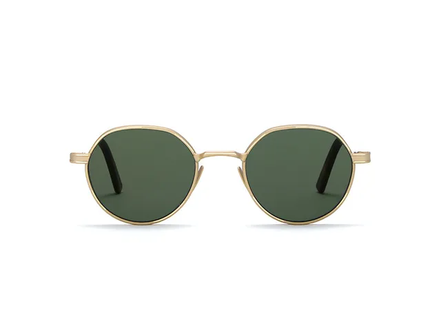 l-g-r-meknes-sonnenbrille-gold-matt-havana-maculato-39-flat-green-g15 image 1