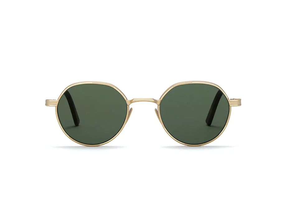 l-g-r-meknes-sonnenbrille-gold-matt-havana-maculato-39-flat-green-g15 image 1