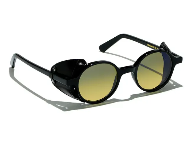 l-g-r-reunion-flap-sonnenbrille-black-black-leather-gelb-verlauf image 1