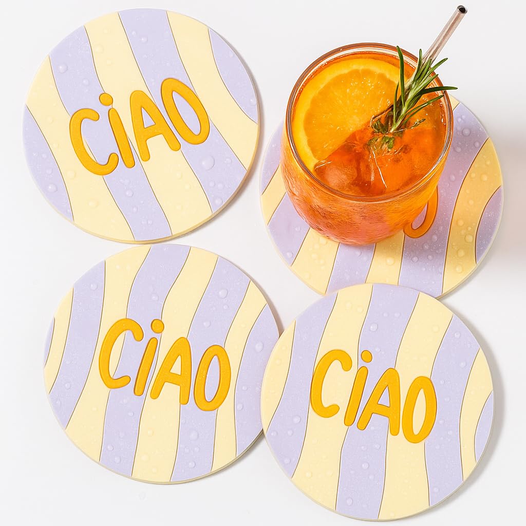 premium-untersetzer-4er-set-ciao-10-5-cm-rutschfest-hitzebest-ndig image 1
